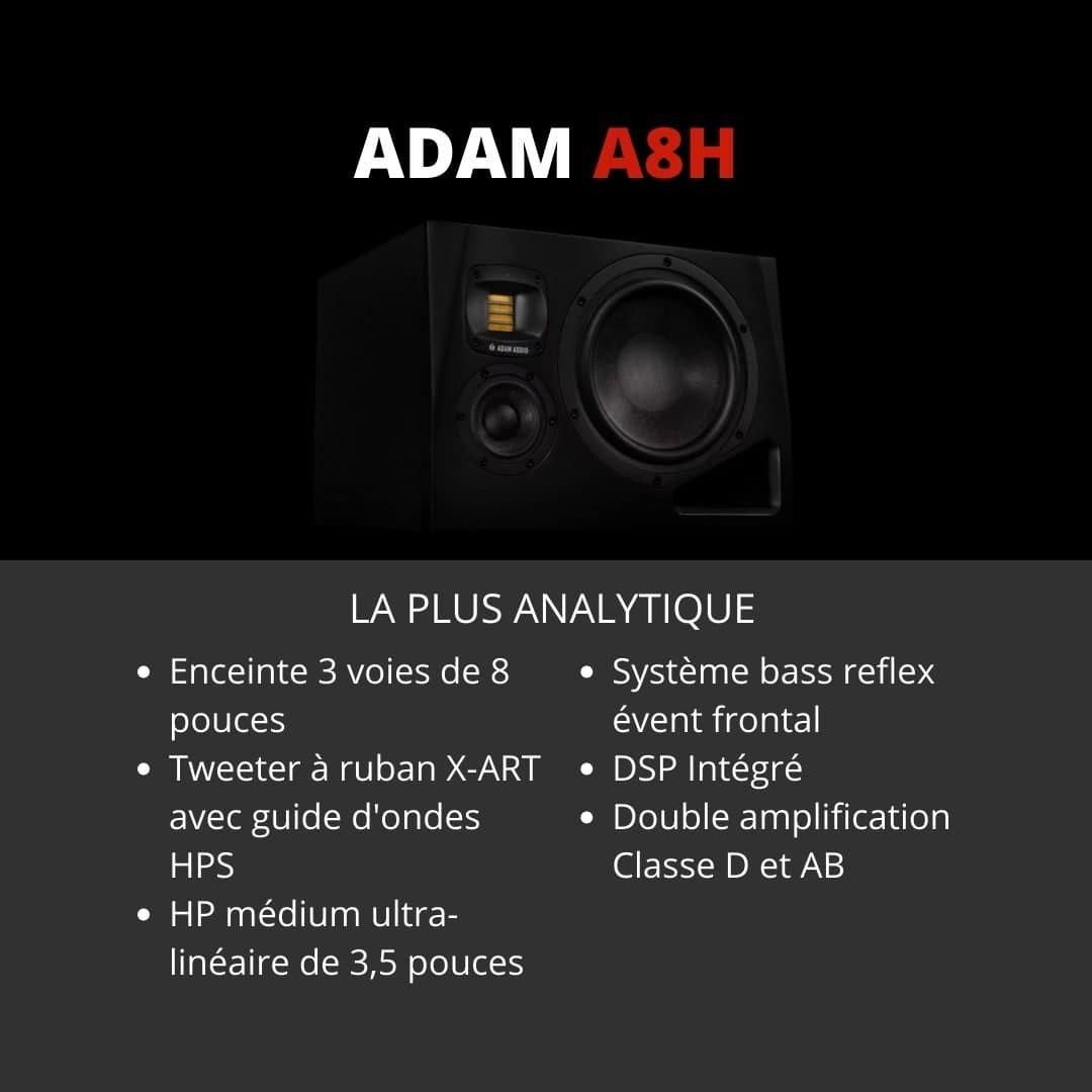 Adam Série A - Enceintes de monitoring - Adam A8H