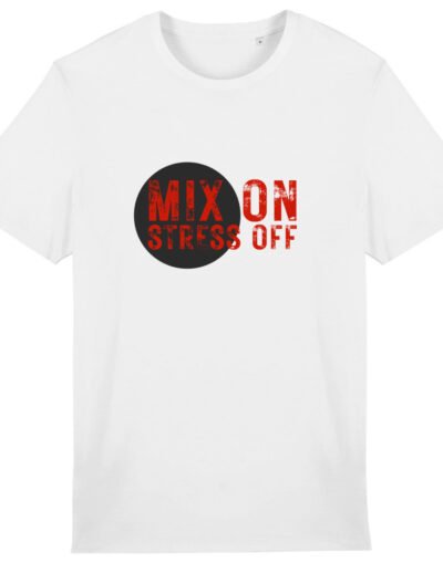 T-shirt unisexe coton bio - Mix On / Stress Off - Clair - Rond