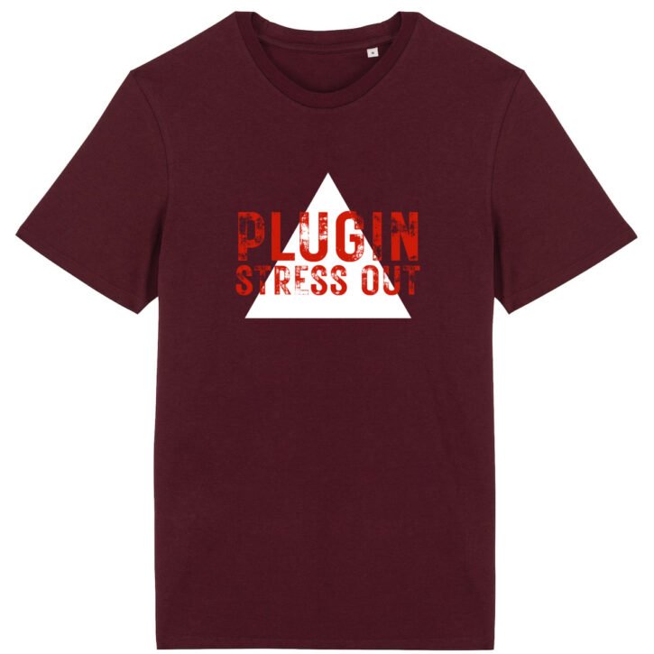 T-shirt unisexe coton bio - PlugIn/ Sttress Out - Foncé
