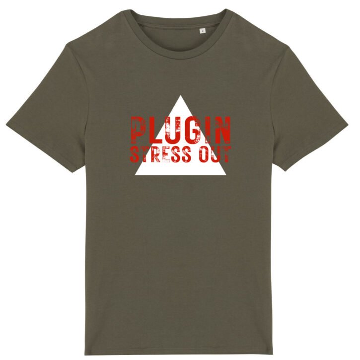 T-shirt unisexe coton bio - PlugIn/ Sttress Out - Foncé