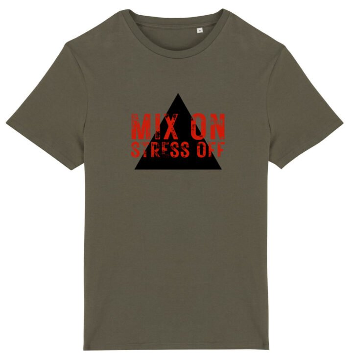 T-shirt unisexe coton bio - Mix On / Stress Off - Clair