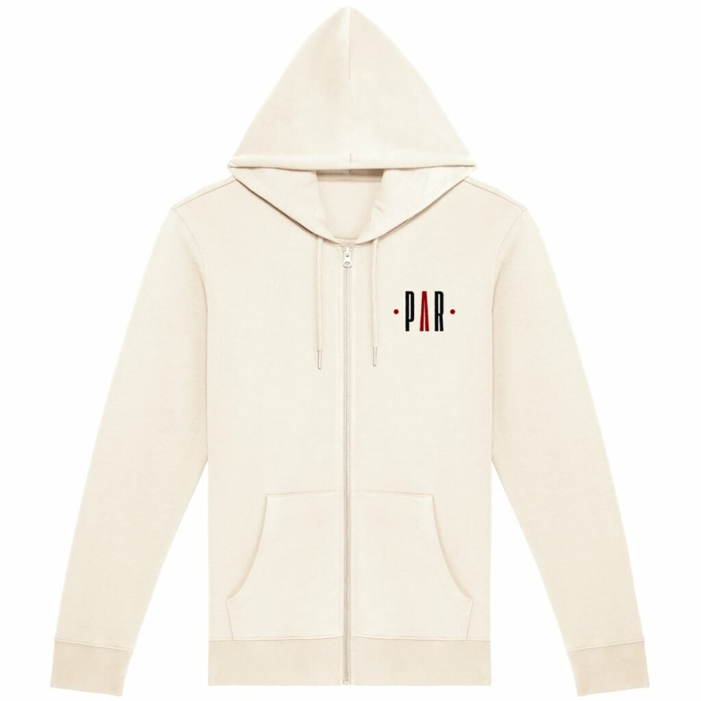 Sweat à capuche Zippé Unisexe Clair